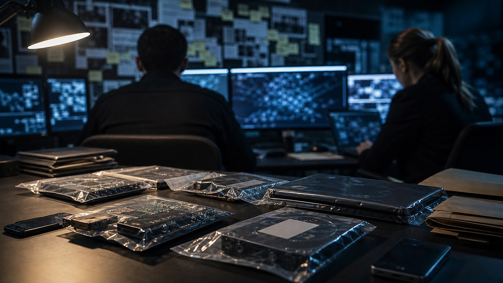Ultra photorealistic cybersecurity image for Inside the Dark Web Malware Markets