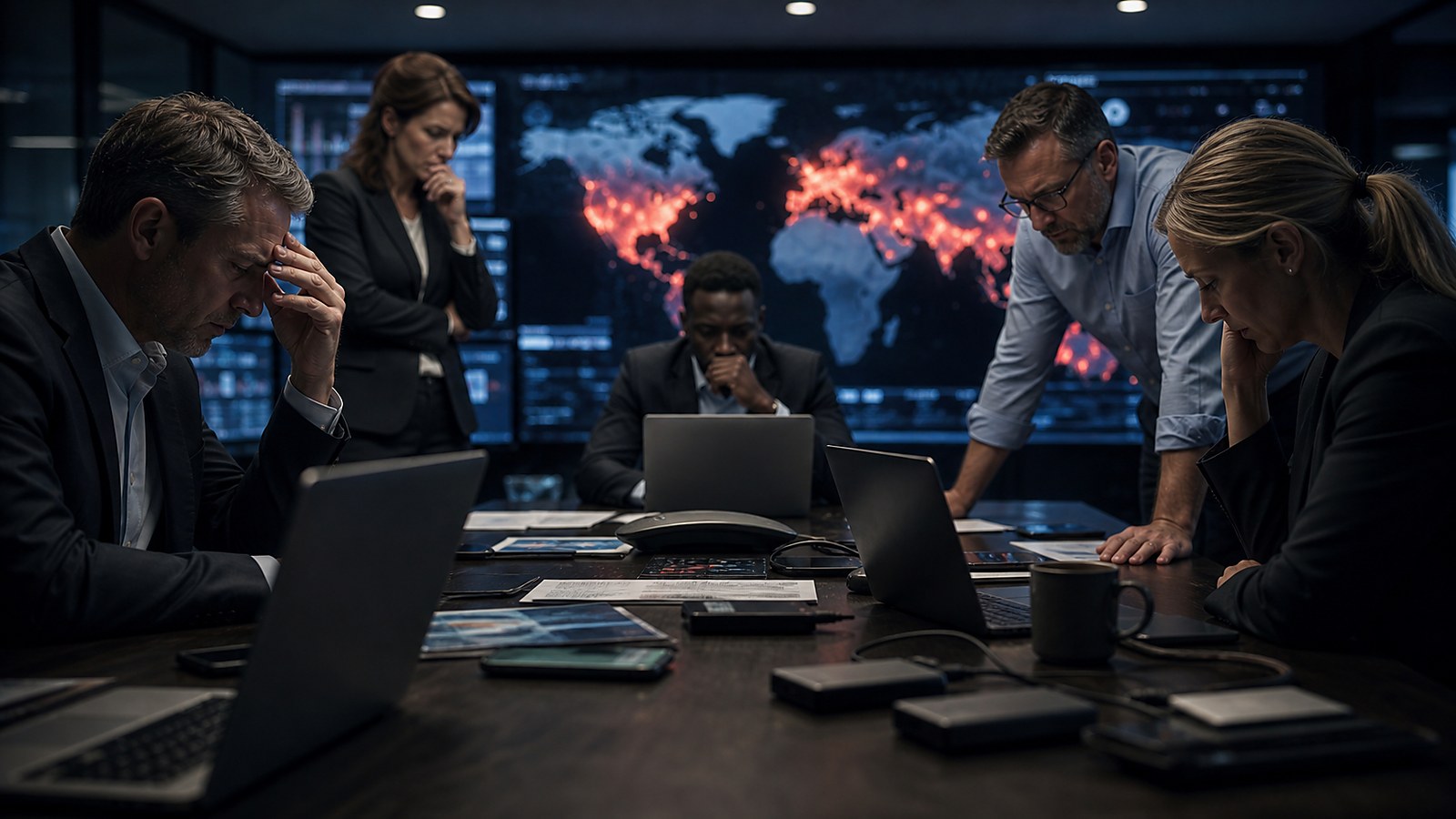 Ultra photorealistic cybersecurity image for The Costliest Malware Outbreaks in History
