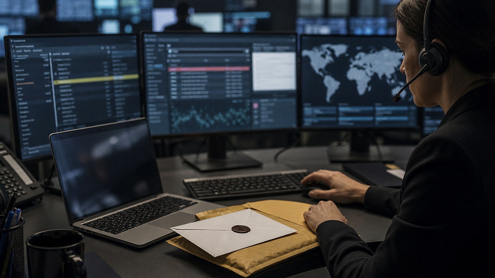Ultra photorealistic cybersecurity image for Why Email Is Still the #1 Delivery System for Malware