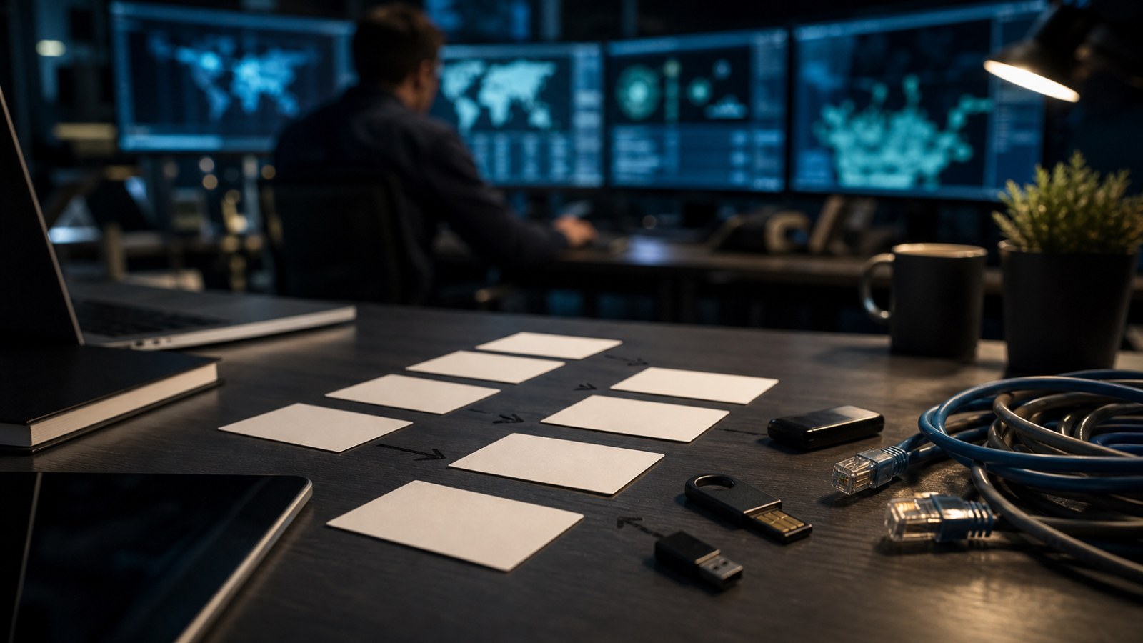 Editorial cybersecurity scene for Cybercrime Trends Explained: How Online Threats Are Changing Fast
