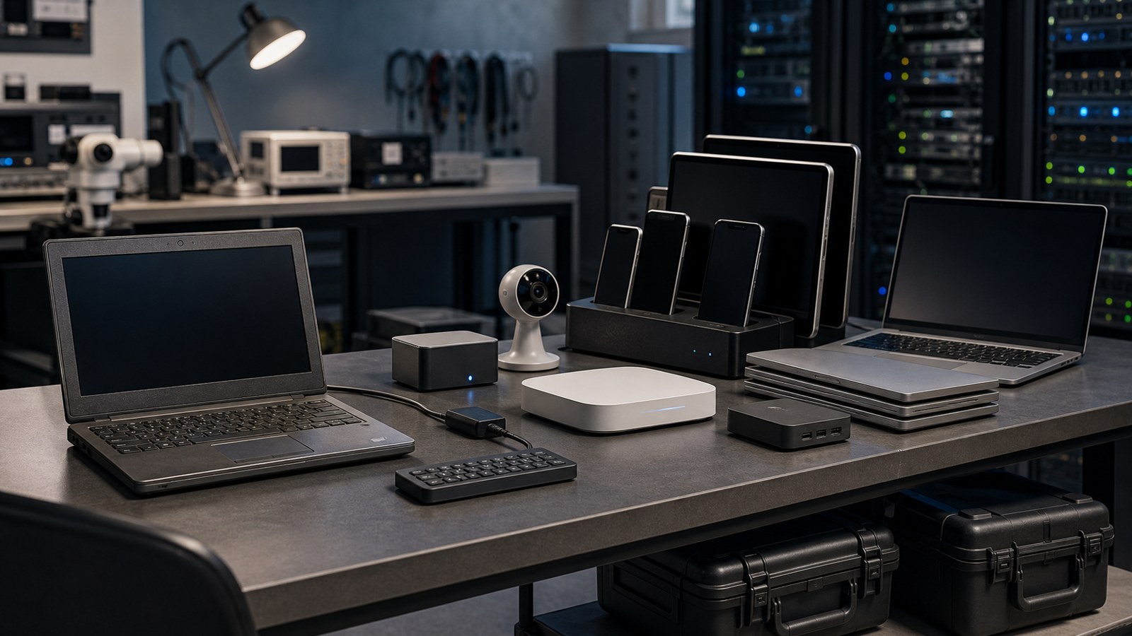 Editorial cybersecurity scene for Endpoint Security vs Antivirus: What’s the Real Difference?