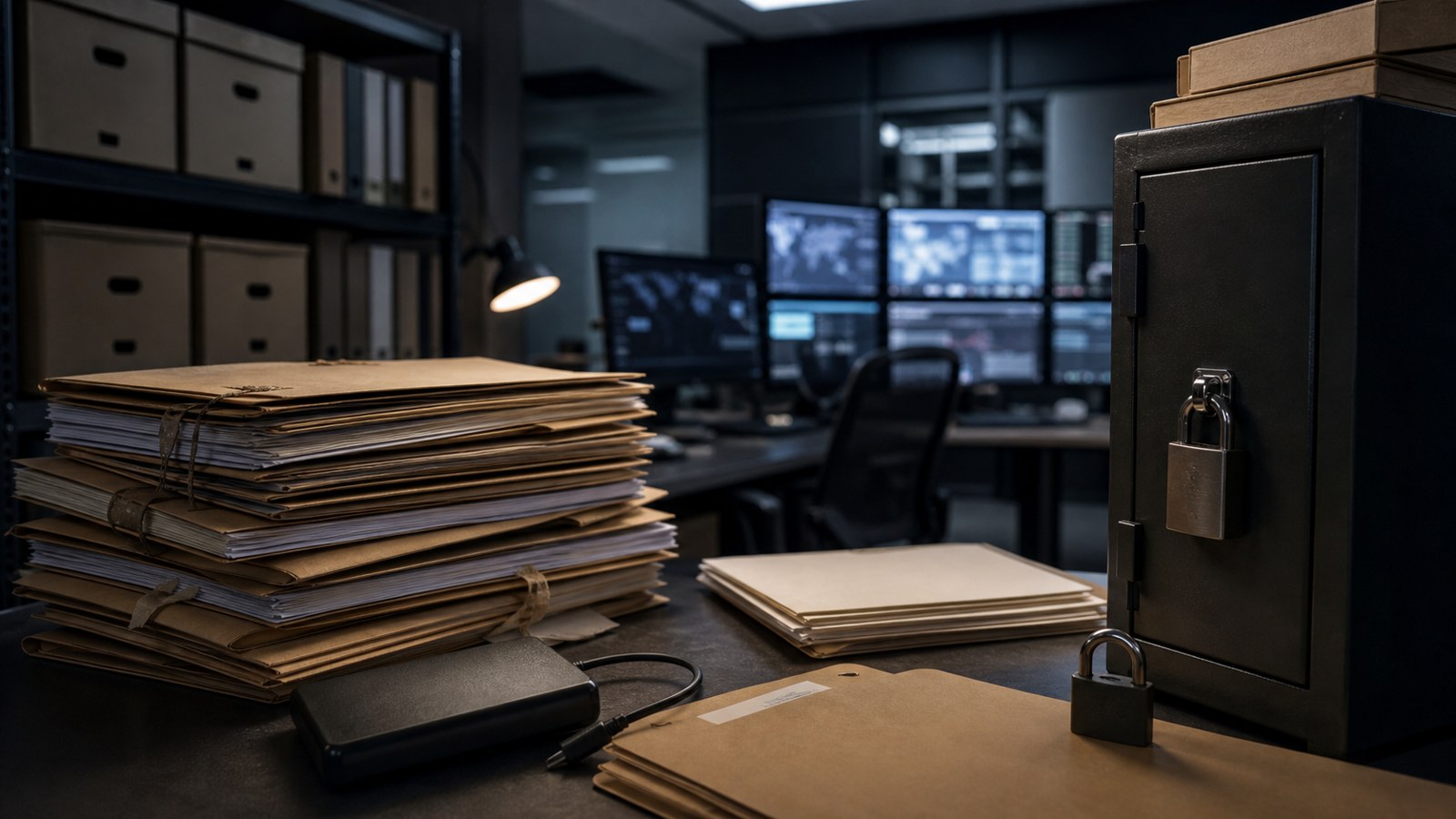 Editorial cybersecurity scene for The Biggest Data Breaches in History and What They Taught Cybersecurity Teams