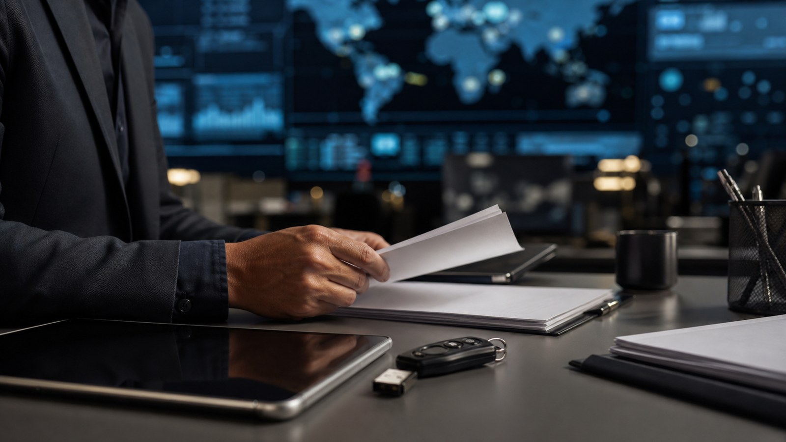 Editorial cybersecurity scene for Top Cybercrime Trends Everyone Should Watch Right Now