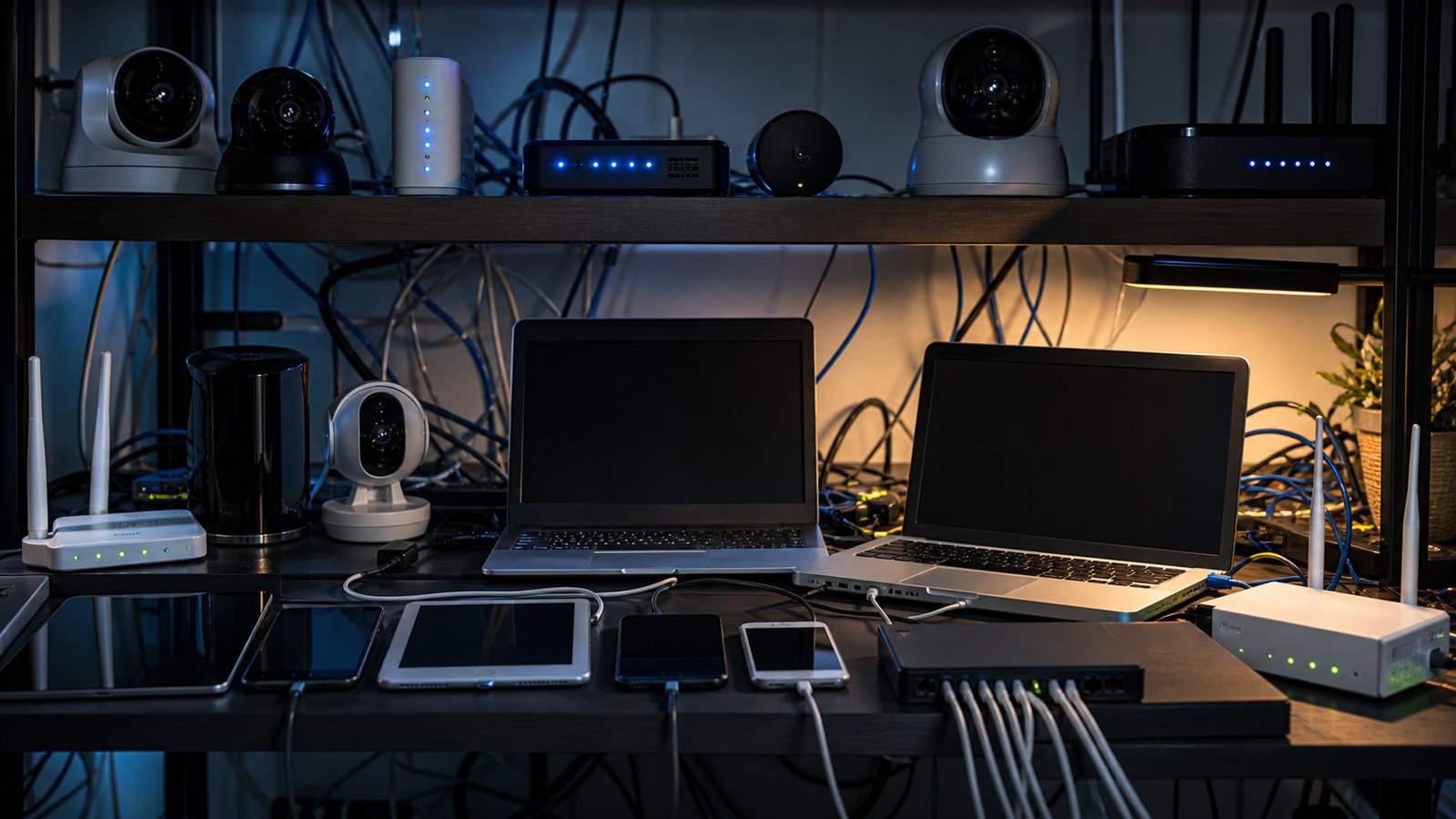 Editorial cybersecurity scene for What Is a Botnet? How Infected Devices Become Cyberattack Armies