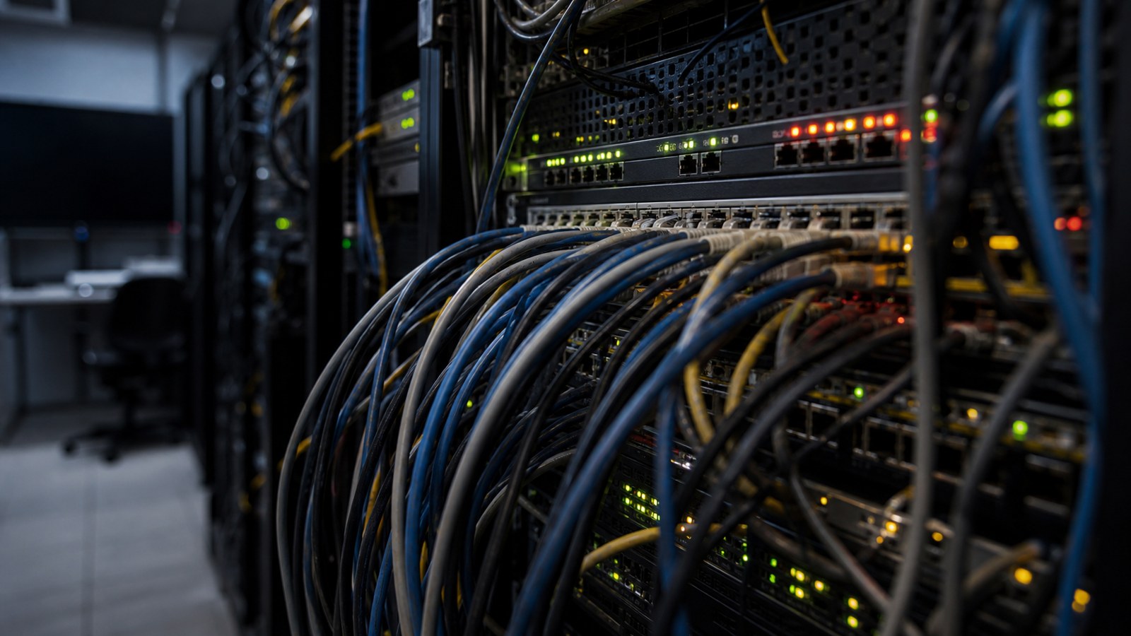 Editorial cybersecurity scene for What Is a DDoS Attack? How Distributed Denial-of-Service Threats Work
