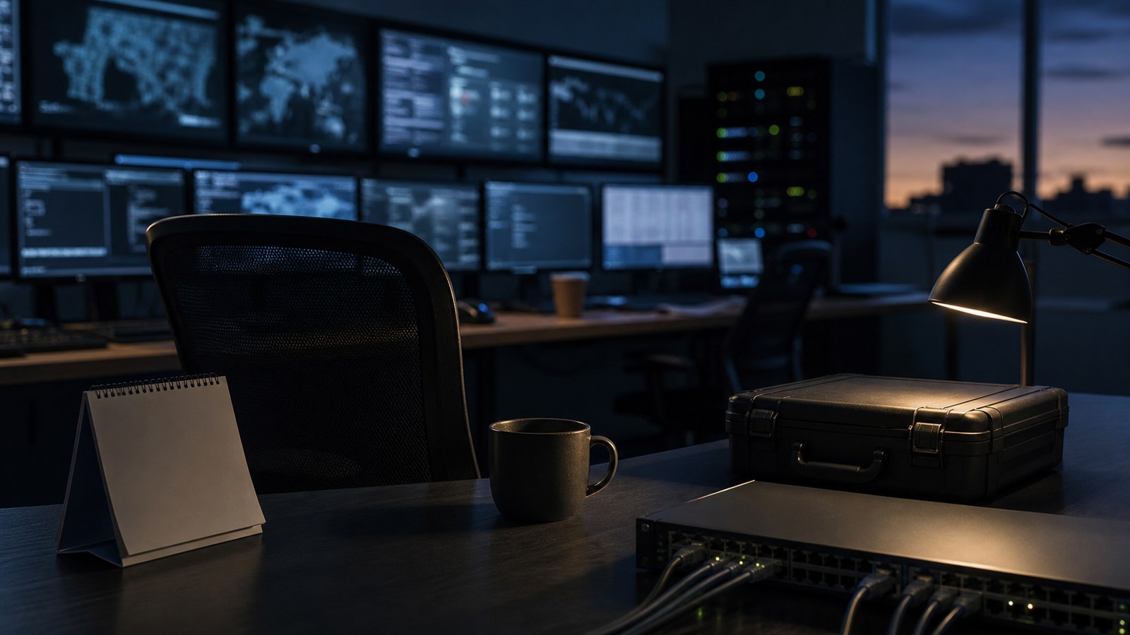 Editorial cybersecurity scene for Zero-Day Attacks Explained: How Hackers Strike Before a Patch Exists