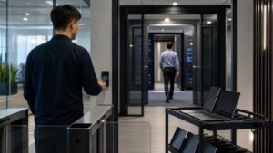 Editorial cybersecurity scene for What Is Zero Trust Architecture? A Beginner’s Guide to Modern Cyber Defense
