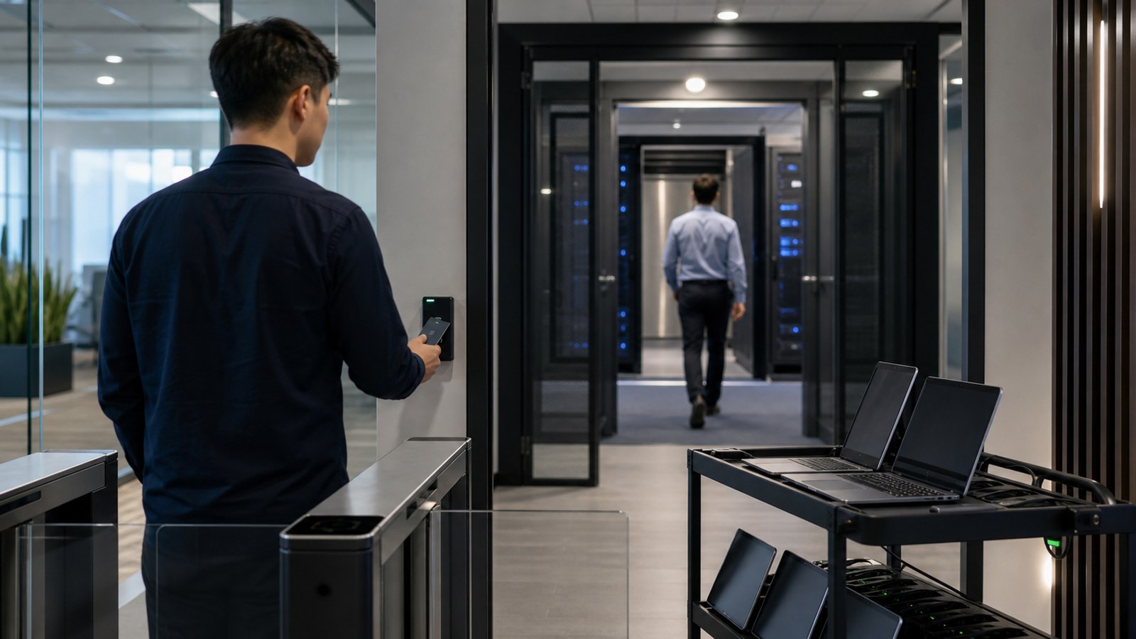 Editorial cybersecurity scene for What Is Zero Trust Architecture? A Beginner’s Guide to Modern Cyber Defense